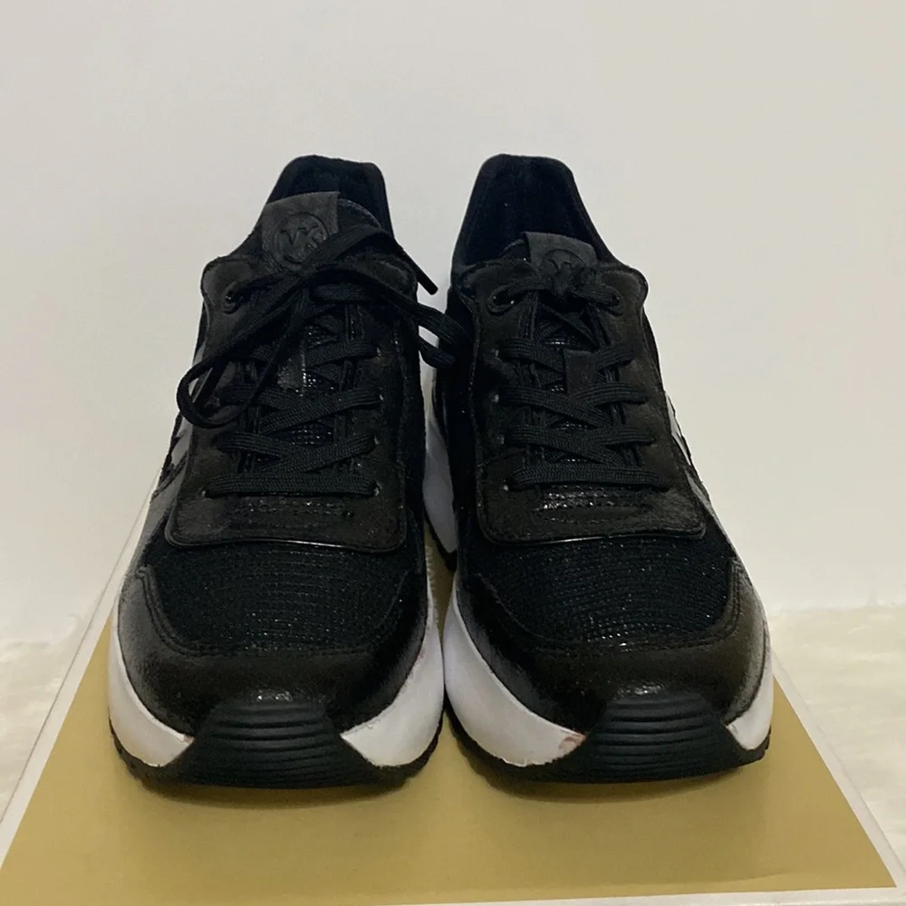 NWT Michael Kors Muse Trainer Glitter Chain Mesh Shoes - Picture 4 of 14